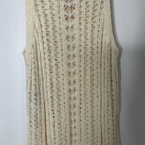 American Eagle Easy Open Stitch Weave Cream Sleeveless Knit Tank Top’ Sz XL NWTs - Picture 11 of 16